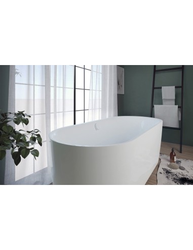 freistehende Badewanne ville nice mit Einlauf B: 180 x T: 80 x H: 60 cm