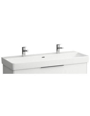 Laufen Pro S Waschtisch, 120 x 46,5 cm, mit Überlauf, 2 Hahnlöcher, weiß